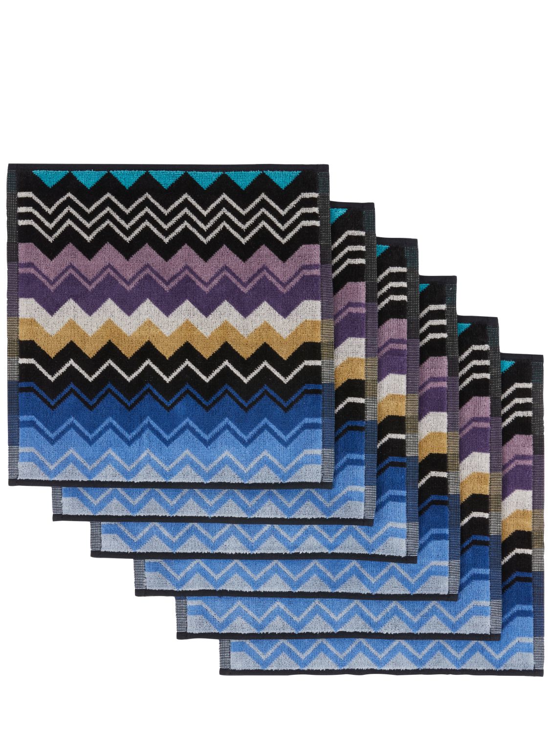 Missoni Giacomo Set Of 6 Cotton Hand Towels In Multi
