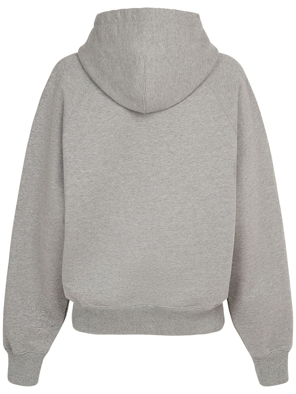 Shop Ami Alexandre Mattiussi Ami De Coeur Cotton Blend Hoodie In Grey