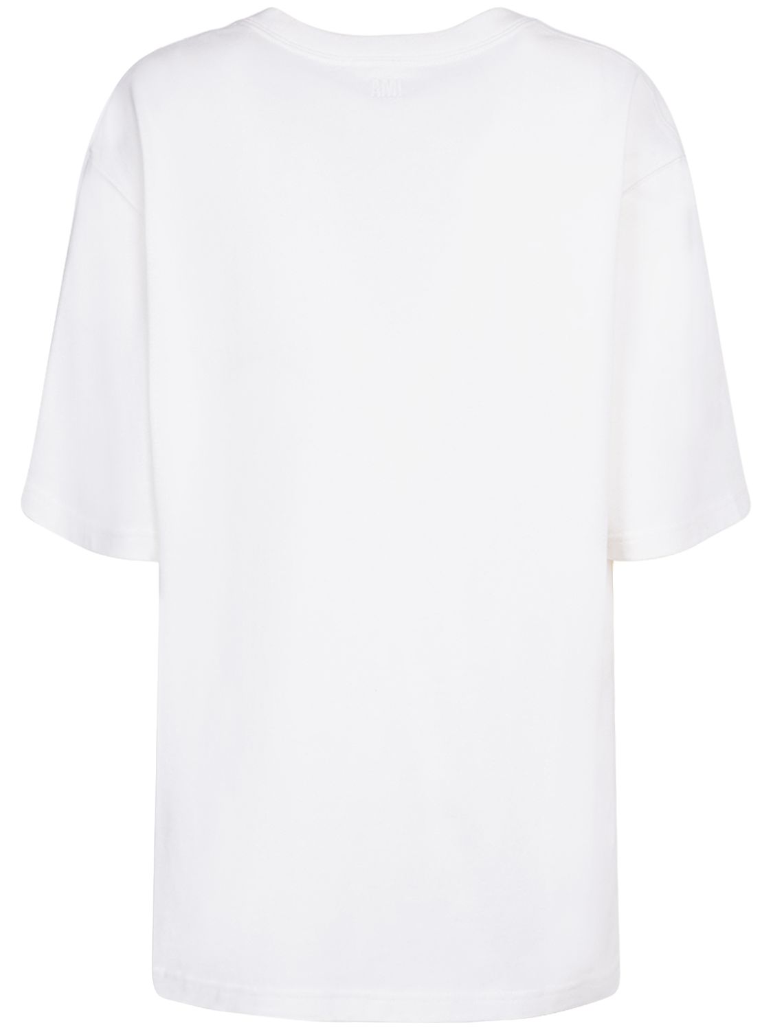 Shop Ami Alexandre Mattiussi Red Ami De Coeur Cotton Jersey T-shirt In White