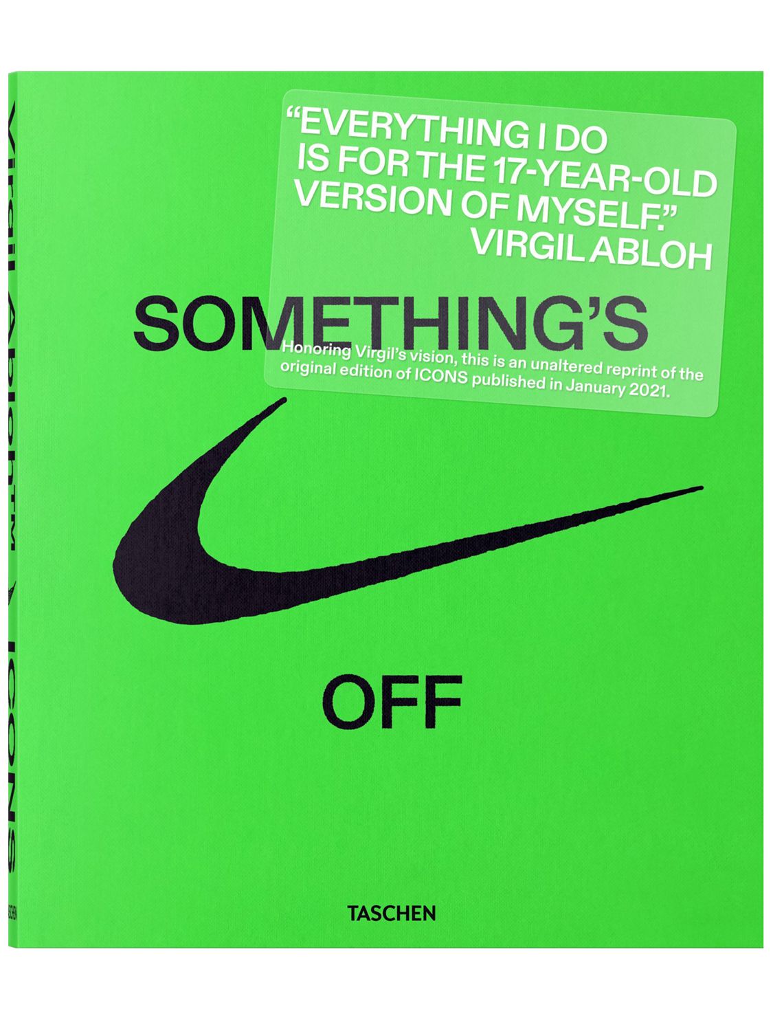 Taschen Virgil Abloh. Nike. Icons Hardcover Book In Green