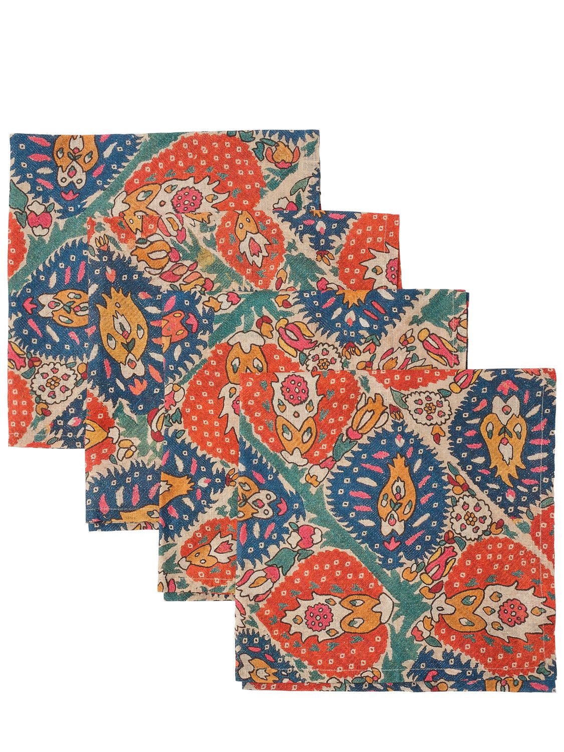 Cabana Set Of 4 Ioannina Napkins In Multicolor