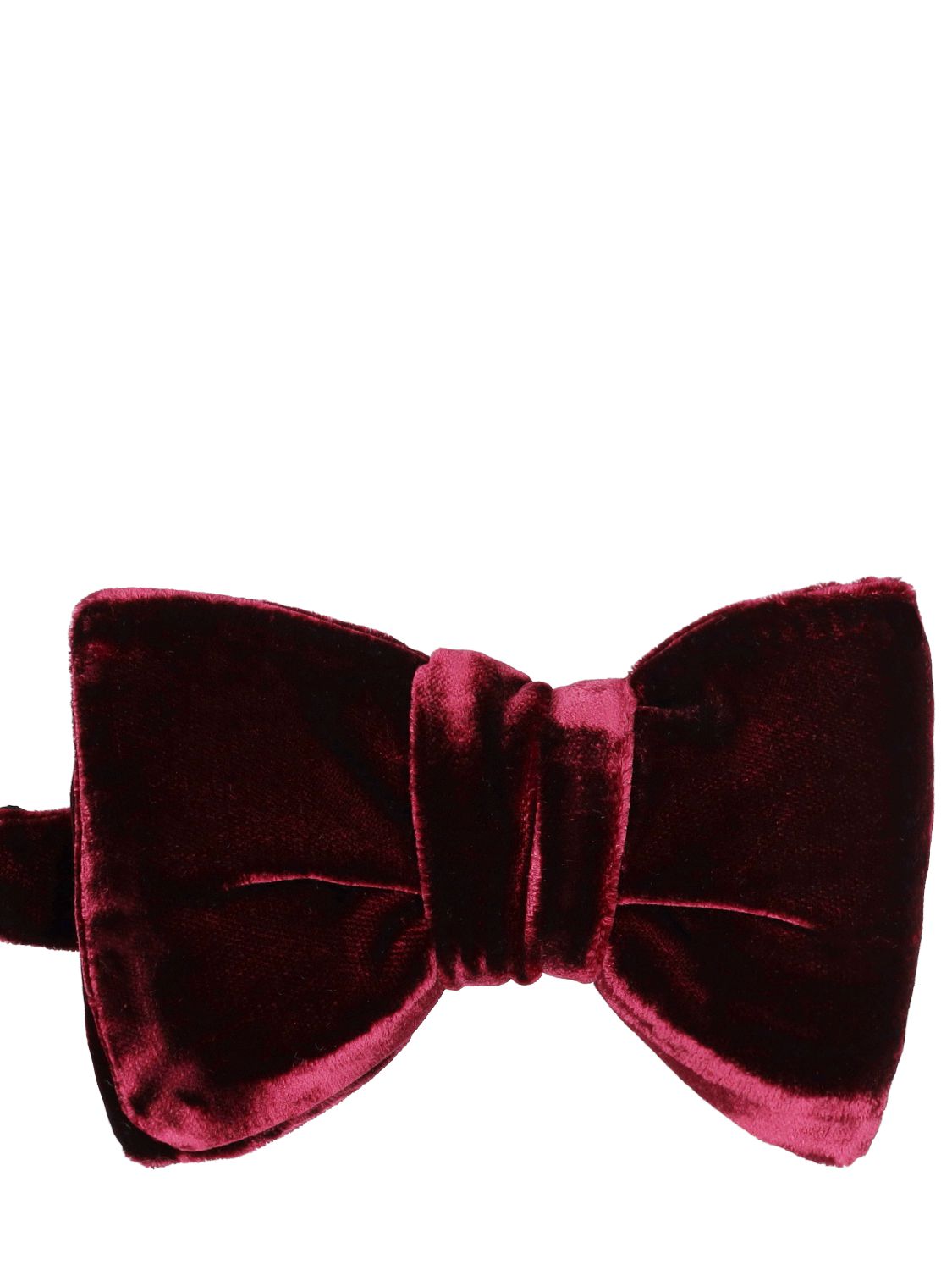 Shop Tom Ford Viscose Blend Fluid Velvet Bowtie In Aubergine