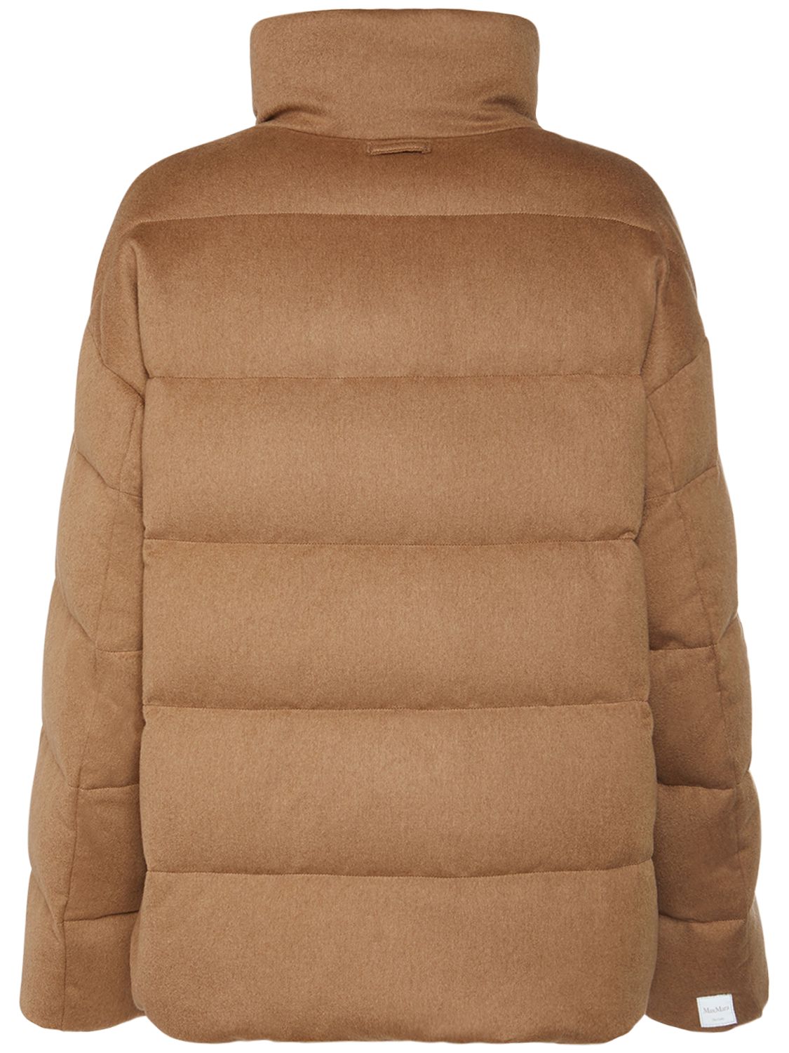 Shop Max Mara Donatello Reversible Short Down Jacket In Camel