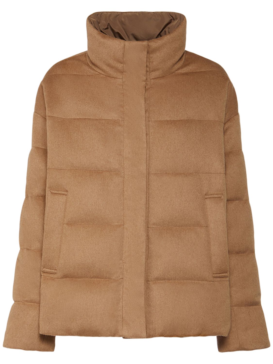 Max Mara Donatello Short Down Jacket In Camel