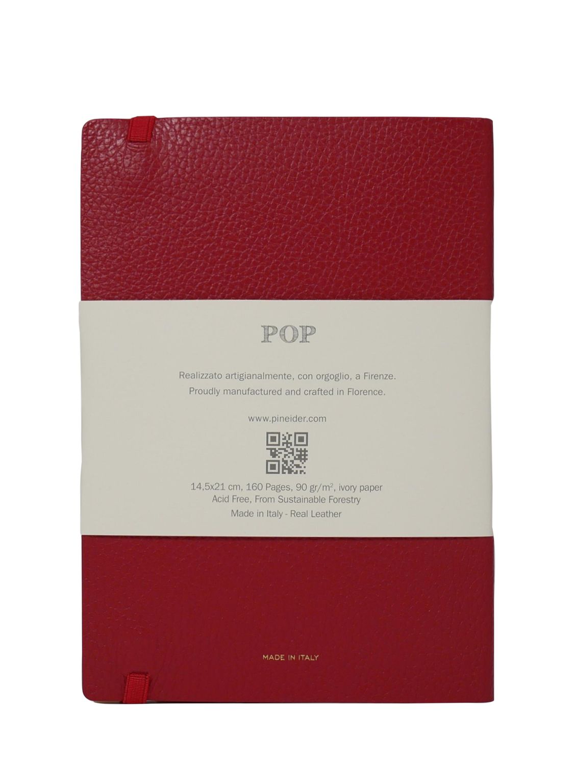 Pineider Pop Notebook In Red