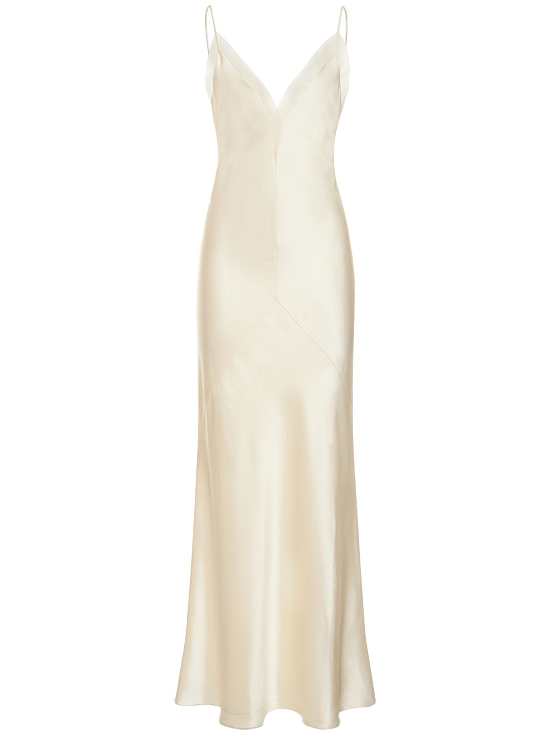 Robe Longue En Satin Lotus Flower - MACH & MACH - Modalova