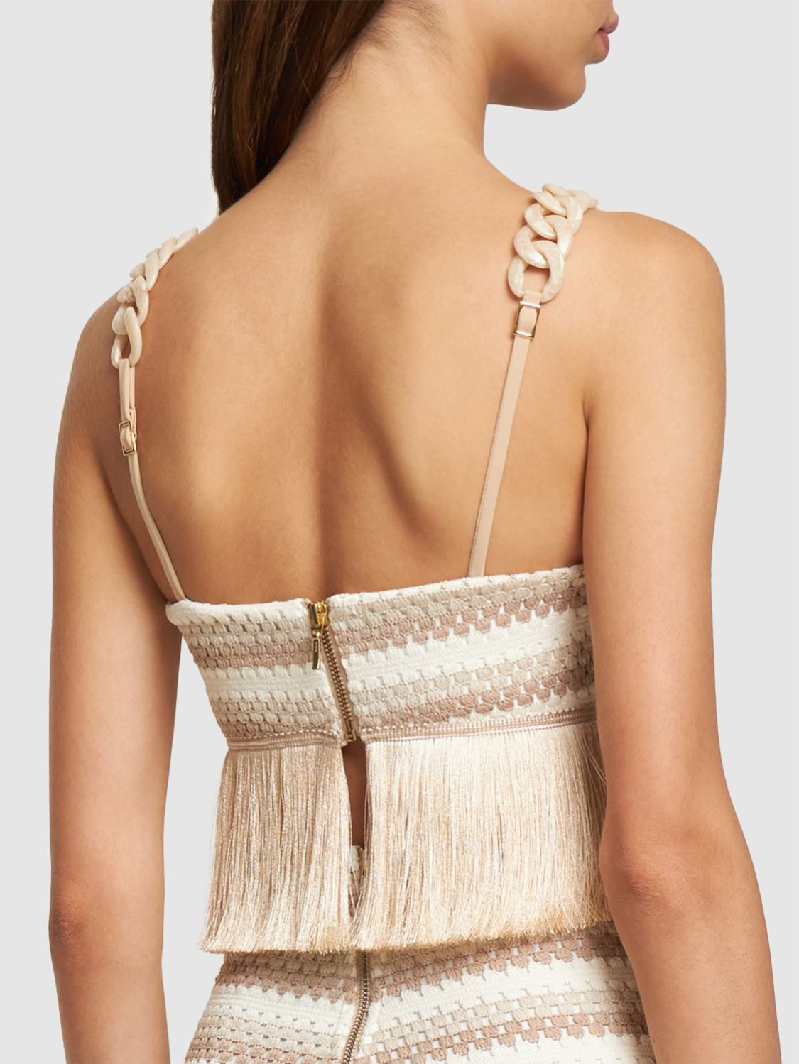 Stretch Tech Crocheted Crop Top