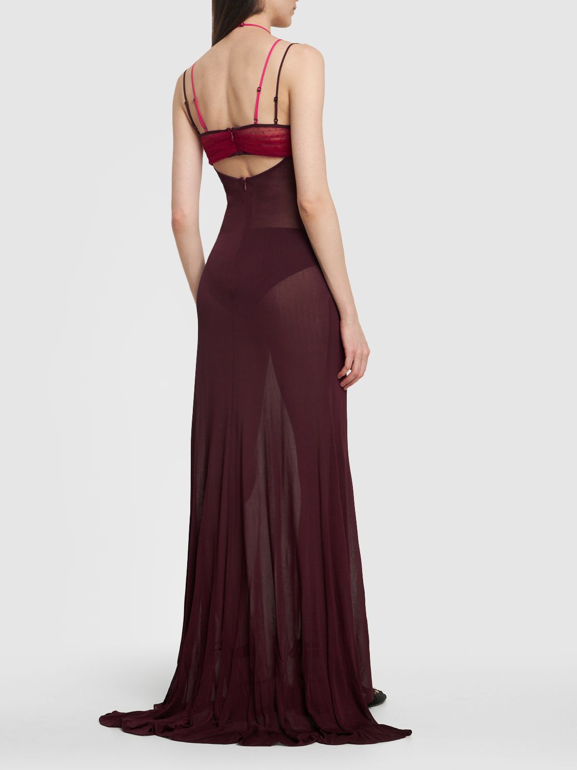 NENSI DOJAKA LVR EXCLUSIVE TULLE & GEORGETTE GOWN 