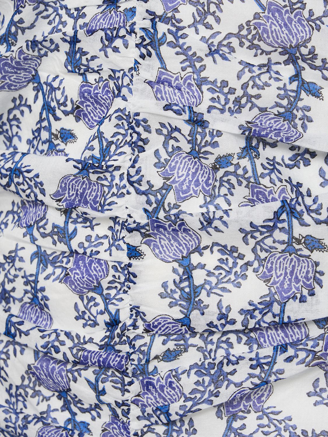 Isabel Marant Étoile Galdino Floral Cotton Minidress In Blue,multi