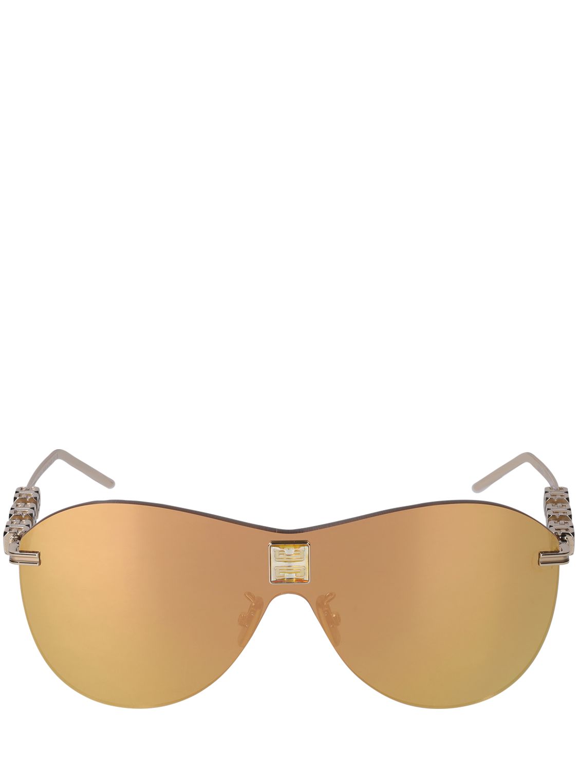 Givenchy 4gem Mask Metal Sunglasses In Gold
