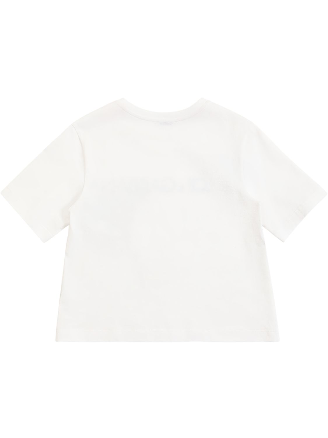 Dolce & Gabbana Logo Print Cotton Jersey T-shirt In White