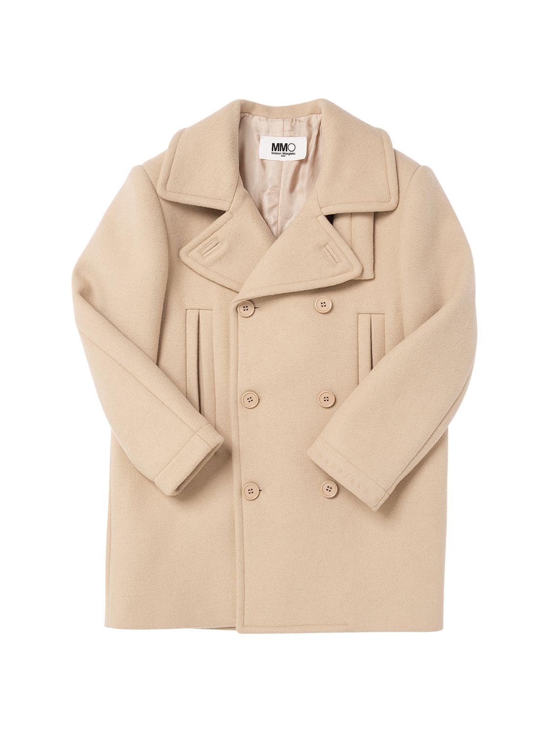 Wool Blend Double Breasted Coat