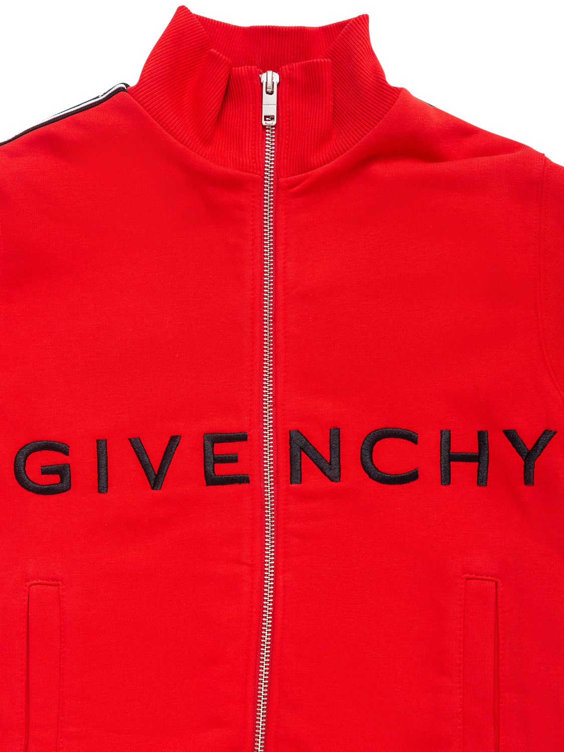 Shop Givenchy Disney Printed Cotton Zip-up Sweatshirt In Red