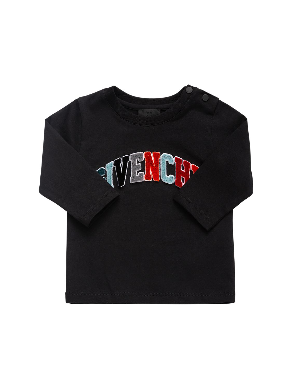 Givenchy Logo Patch Organic Cotton T-shirt In Black