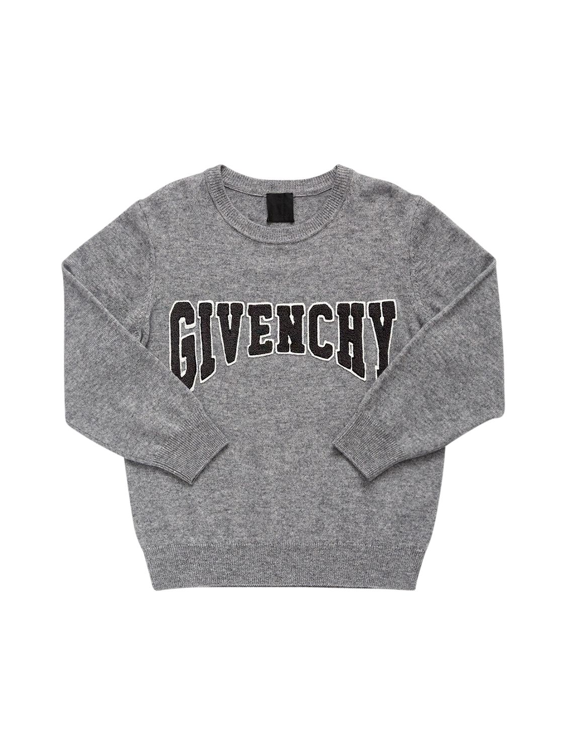 Givenchy Wool & Cashmere Blend Knit Sweater In Grey
