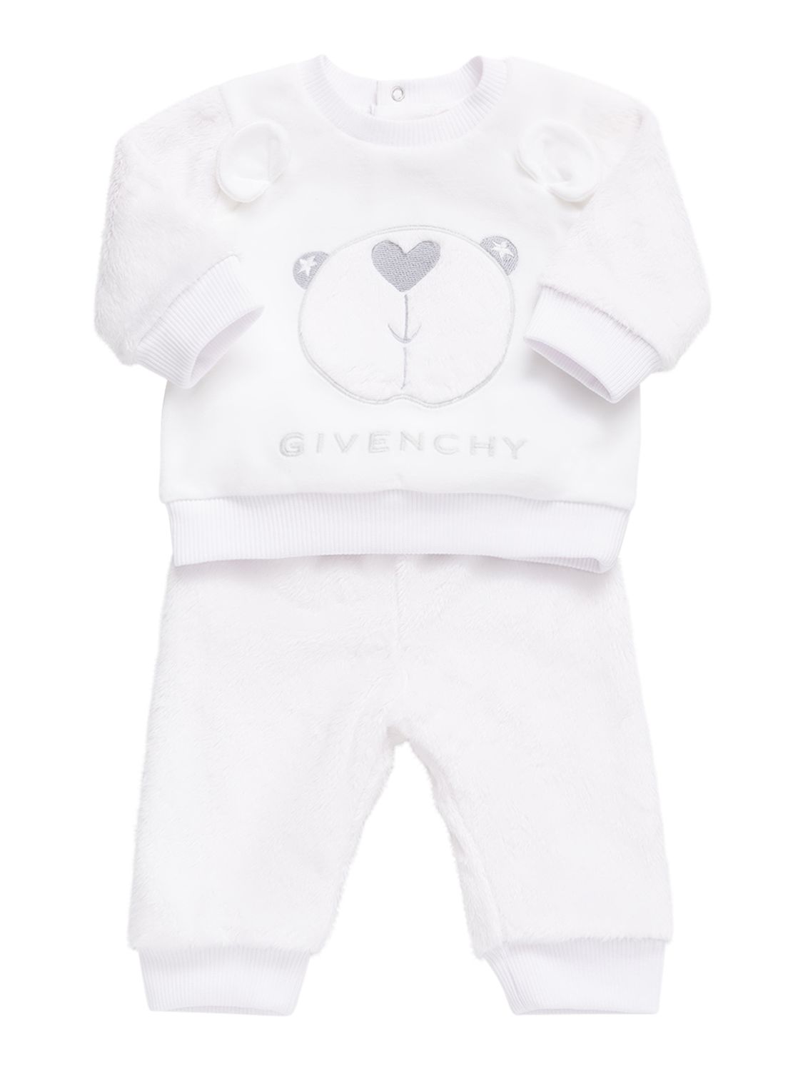 Givenchy Bear Embroidered Sweatshirt & Sweatpants In White