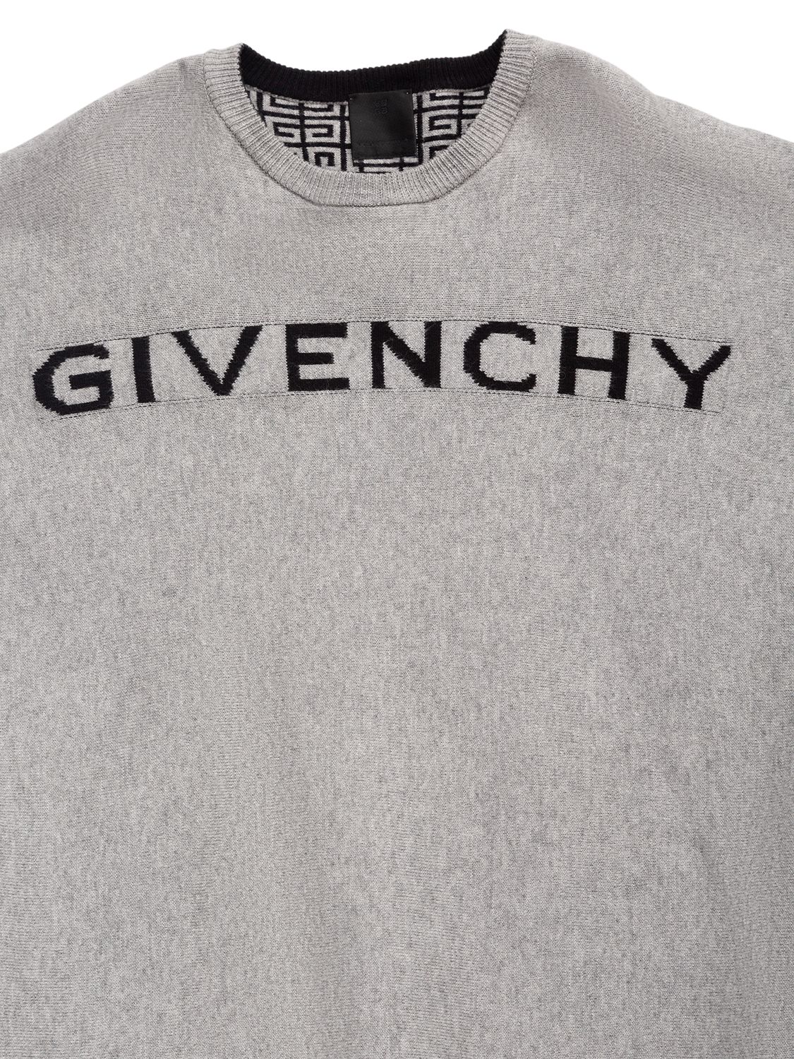 Shop Givenchy Wool & Cashmere Cape In Grey