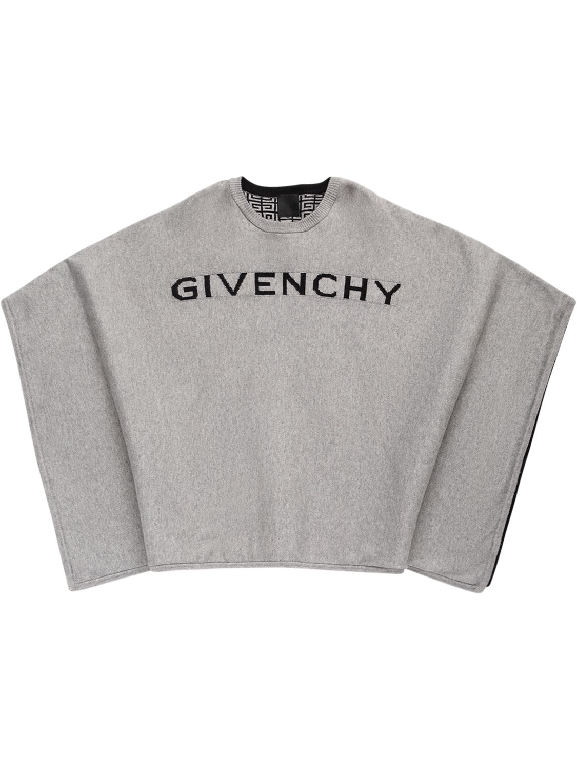 Givenchy Wool & Cashmere Cape In Grey