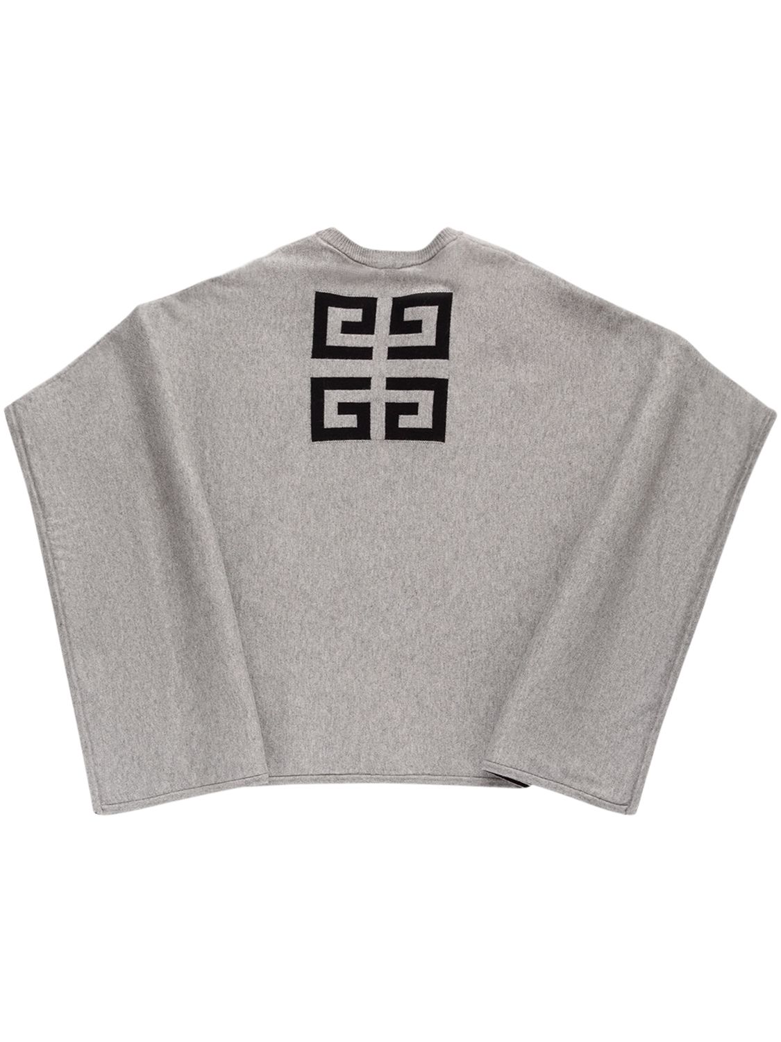 Shop Givenchy Wool & Cashmere Cape In Grey