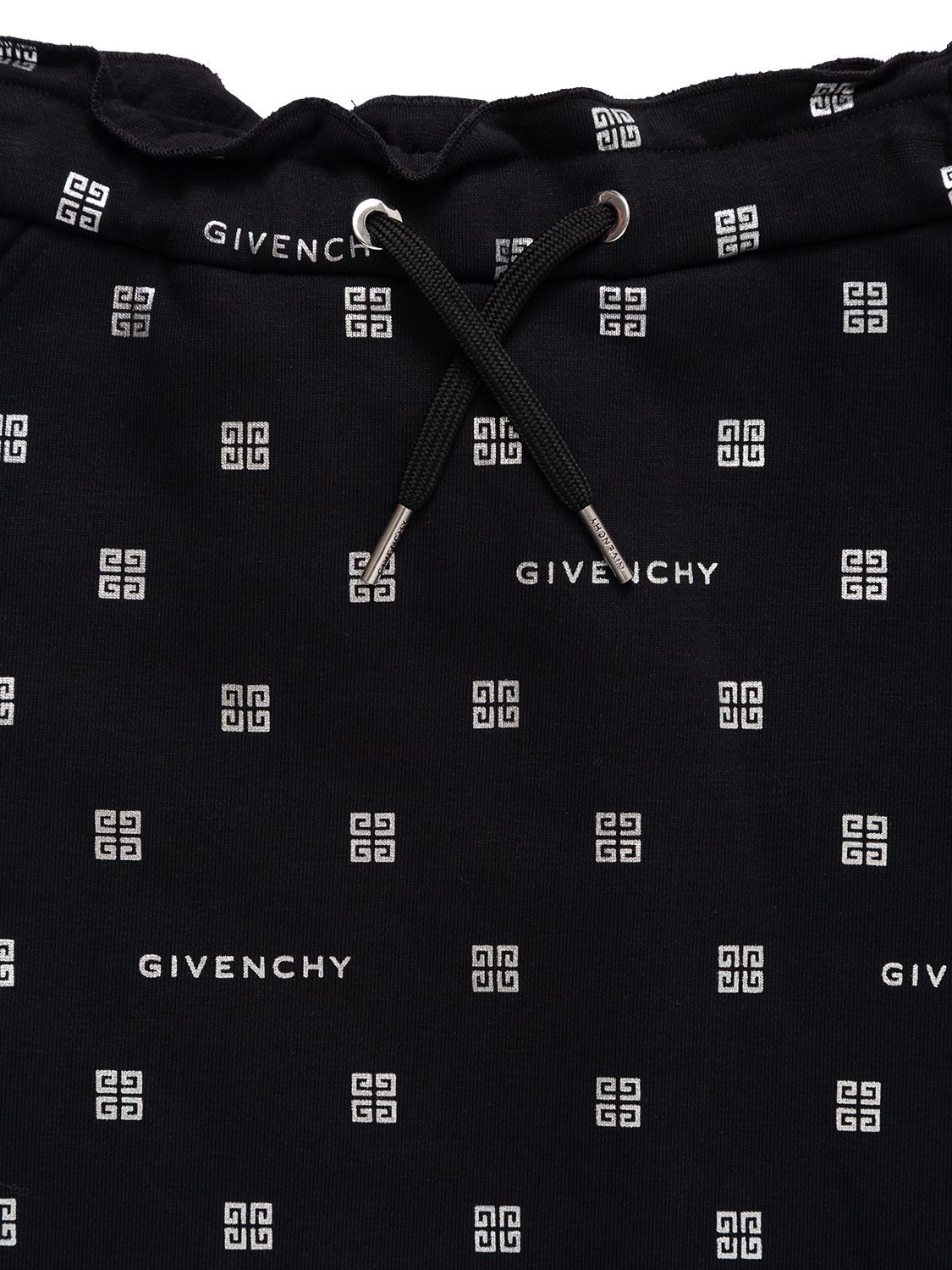 Shop Givenchy Printed Logo Cotton Jersey Mini Skirt In Black