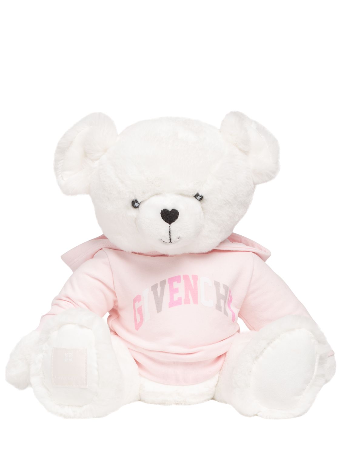 Givenchy Plush Teddy Bear W/ Logo Sweatshirt In White