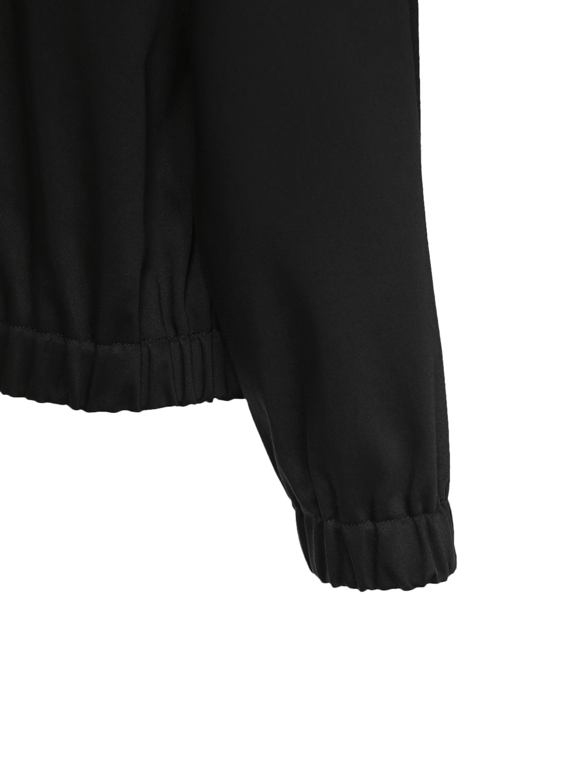 Shop Ami Alexandre Mattiussi Adc Cotton Satin Zipped Jacket In Black