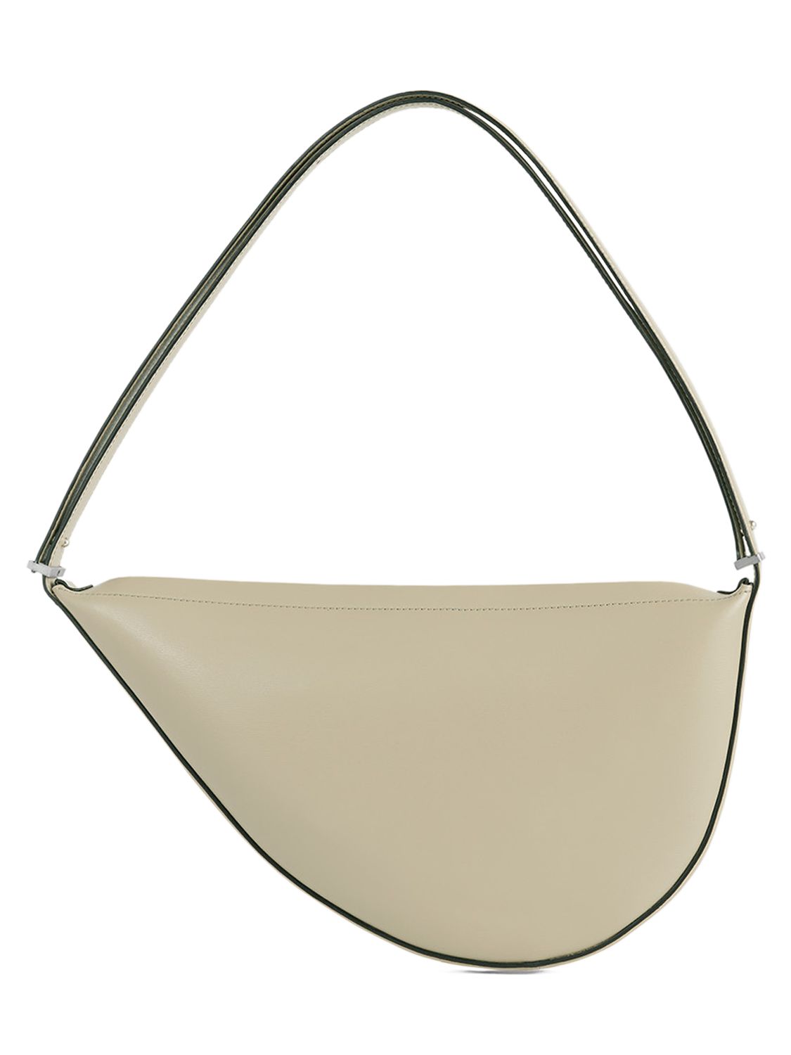 Shop Totême Scoop Palmellata Leather Shoulder Bag In Fawn