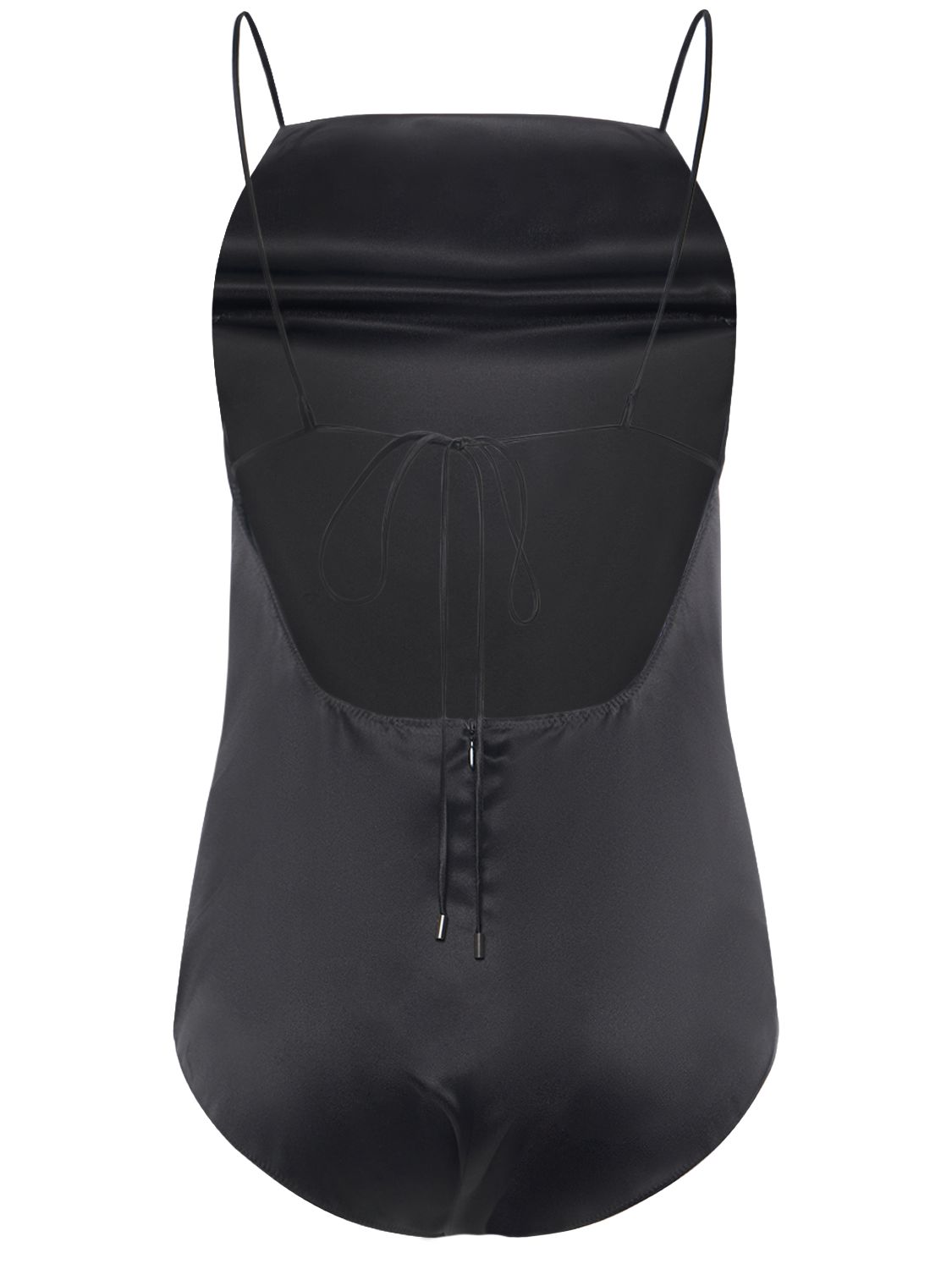MAX MARA RUGIADA SATIN SELF-TIE BODYSUIT 
