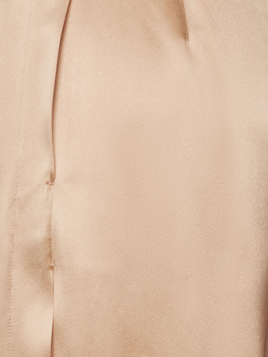 Max Mara Fiesta Silk Satin Slit Wide Pants In Bronze