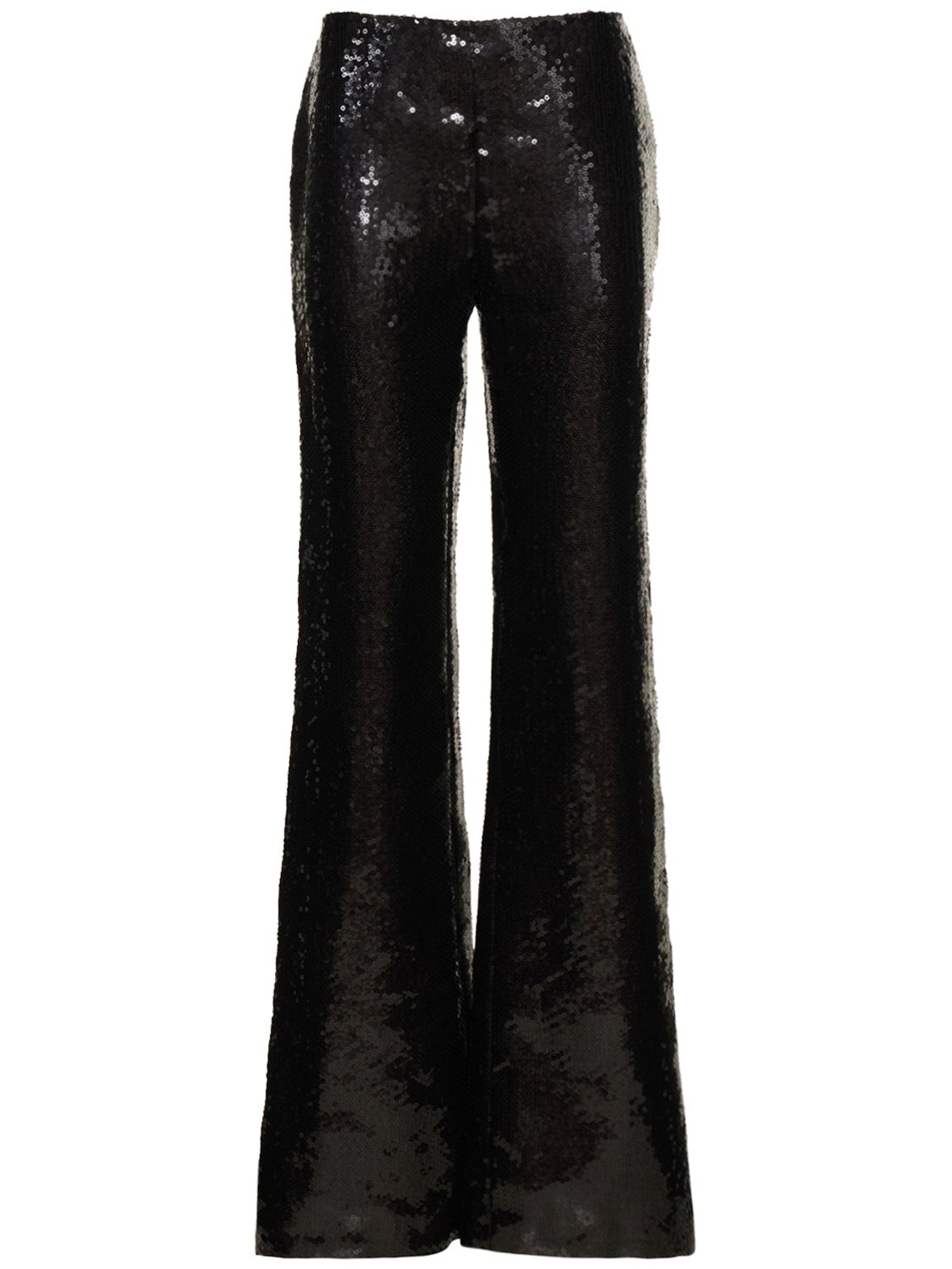 Sequined High Rise Flared Pants