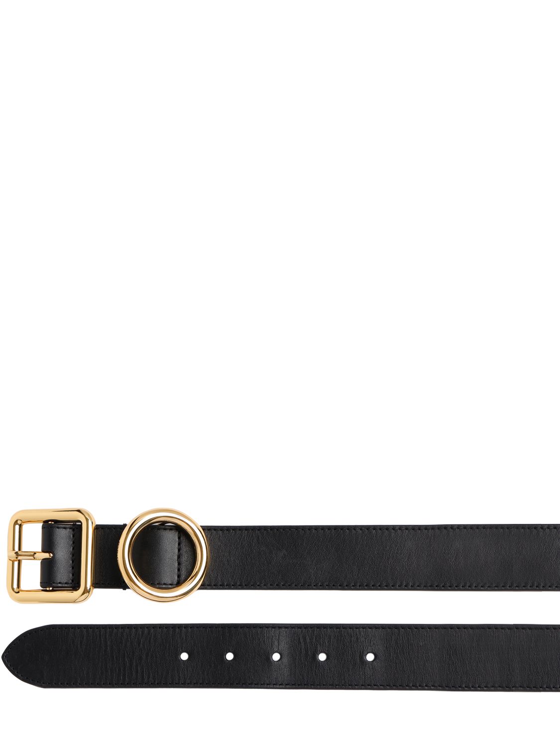 Shop Jacquemus La Ceinture Regalo Leather Belt In Black