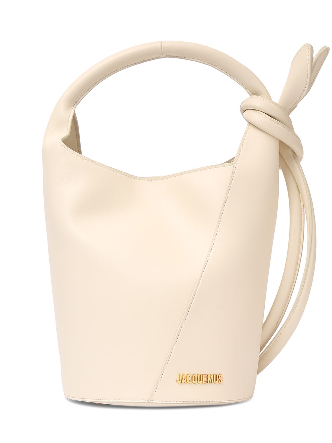 JACQUEMUS LE PETIT TOURNI SMOOTH LEATHER BAG 