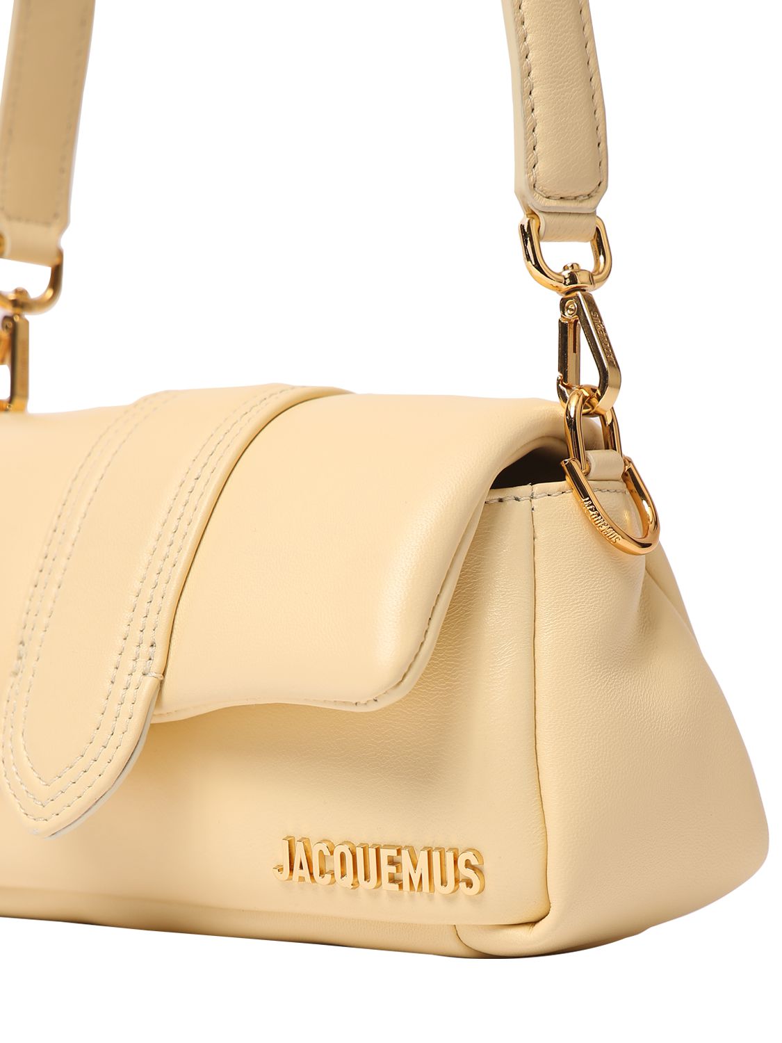 Shop Jacquemus Le Petit Bambimou Leather Shoulder Bag In Ivory