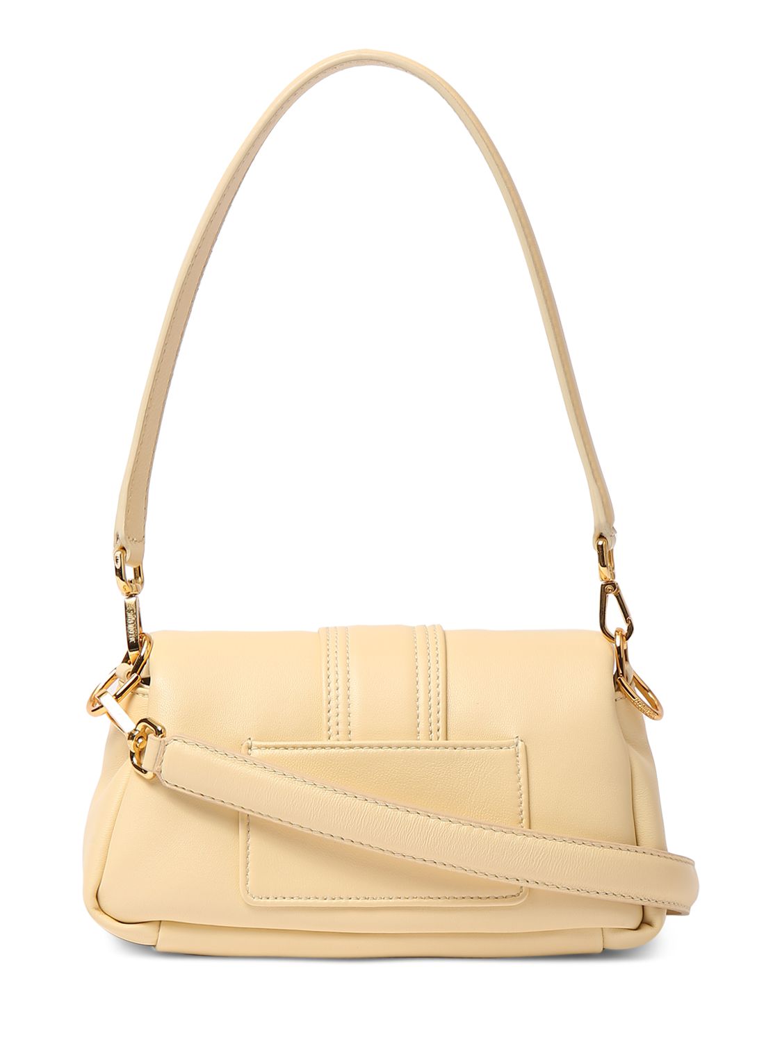 Shop Jacquemus Le Petit Bambimou Leather Shoulder Bag In Ivory