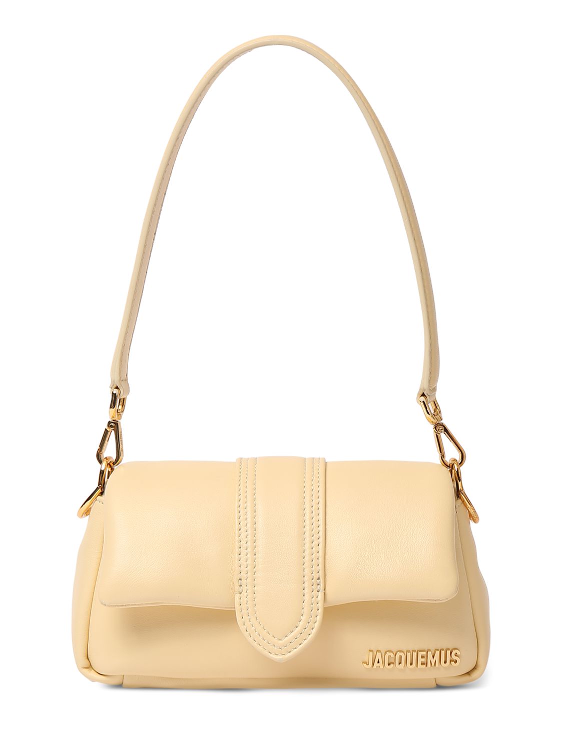 Shop Jacquemus Le Petit Bambimou Leather Shoulder Bag In Ivory