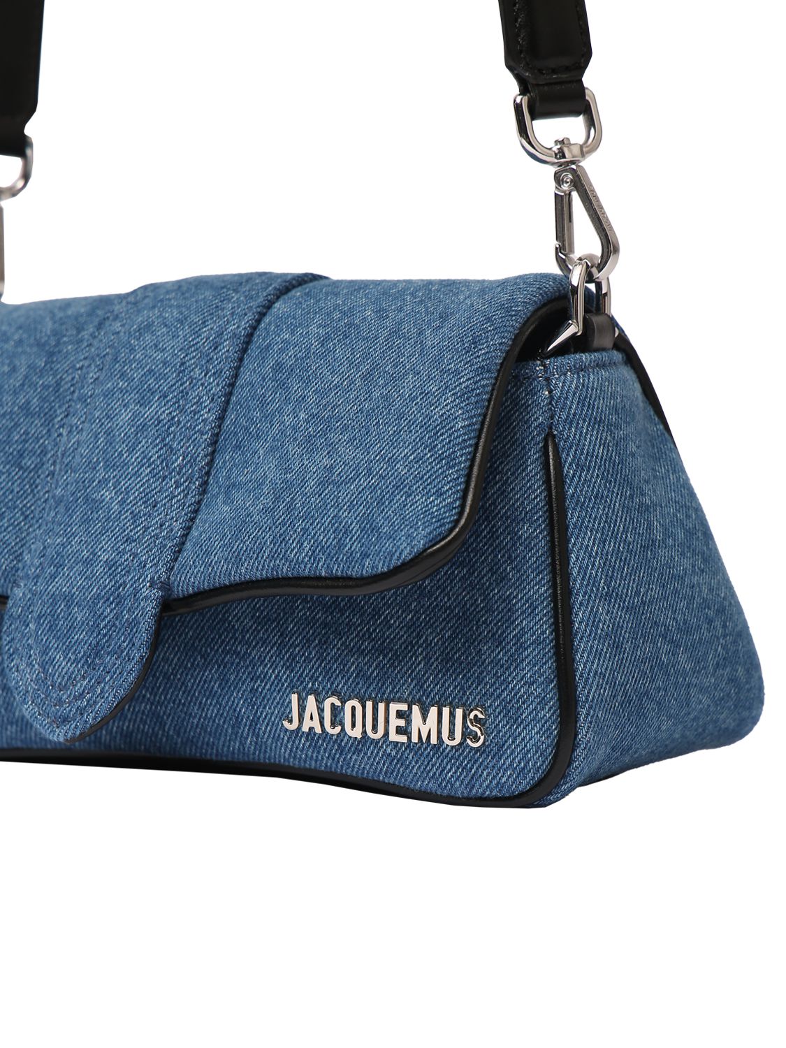Shop Jacquemus Le Petit Bambimou Denim Shoulder Bag In Blue