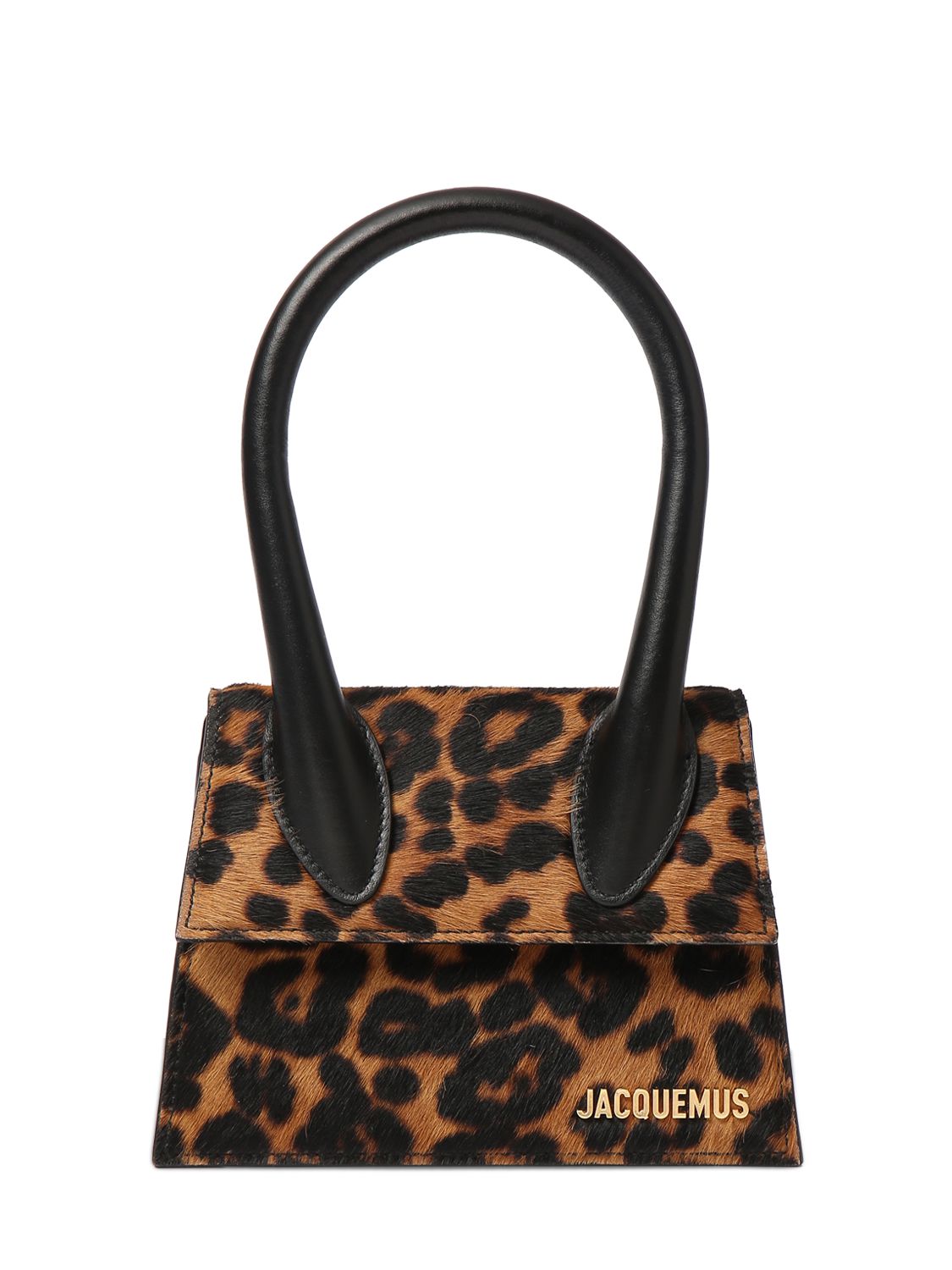 Jacquemus Le Chiquito Moyen Bag In Print Leopard Brown