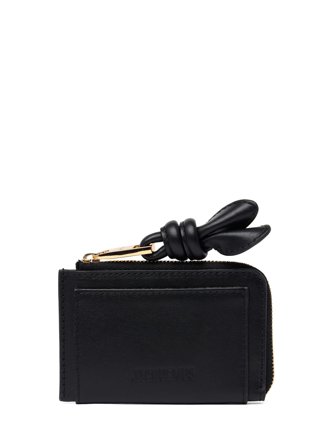 Jacquemus Le Porte-cartes Tourni Leather Wallet In Black