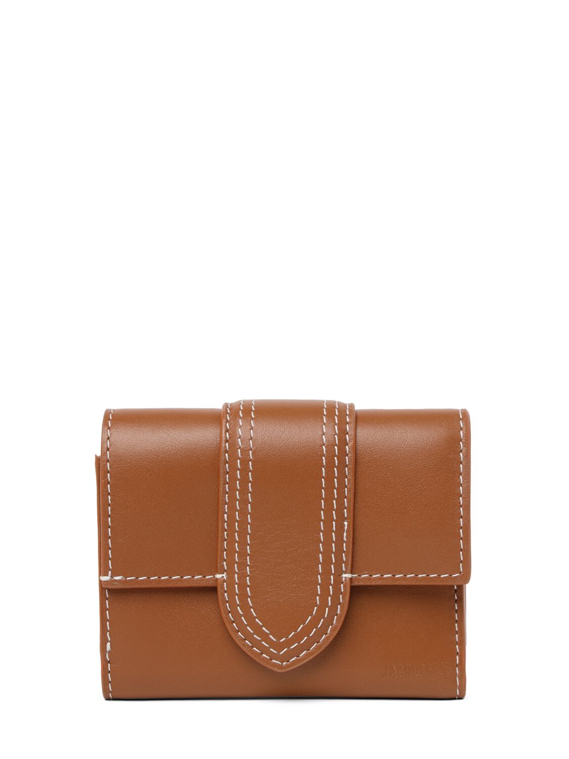 Jacquemus Le Compact Bambino Leather Wallet In Light Brown 2