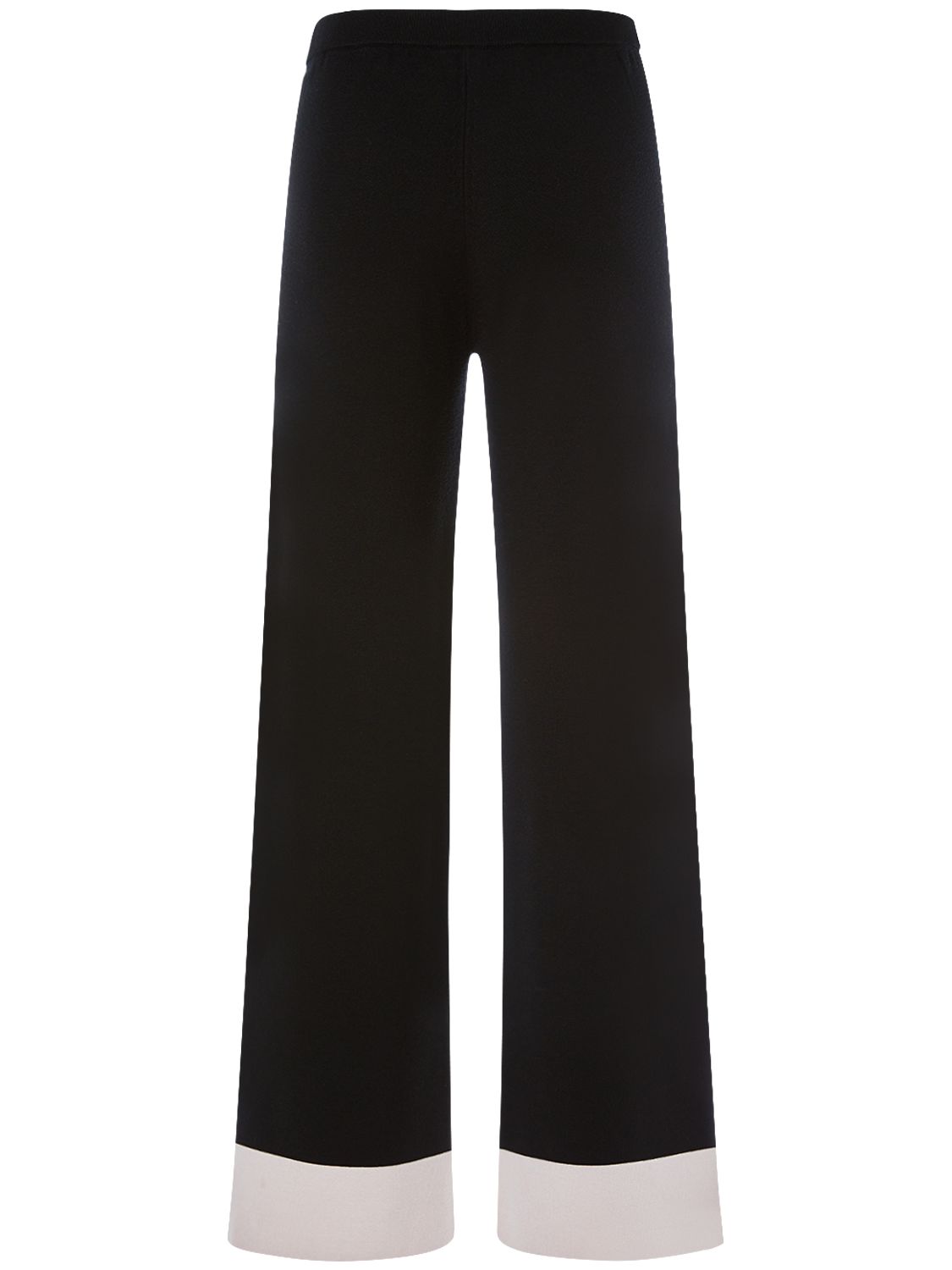 'S MAX MARA Colombo Viscose Knit Contrast Hem Pants