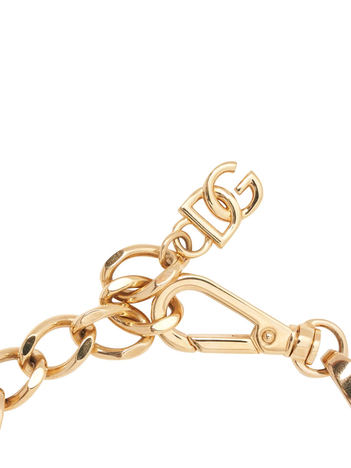 Shop Dolce & Gabbana Dg Chunky Chain Collar Necklace In Gold