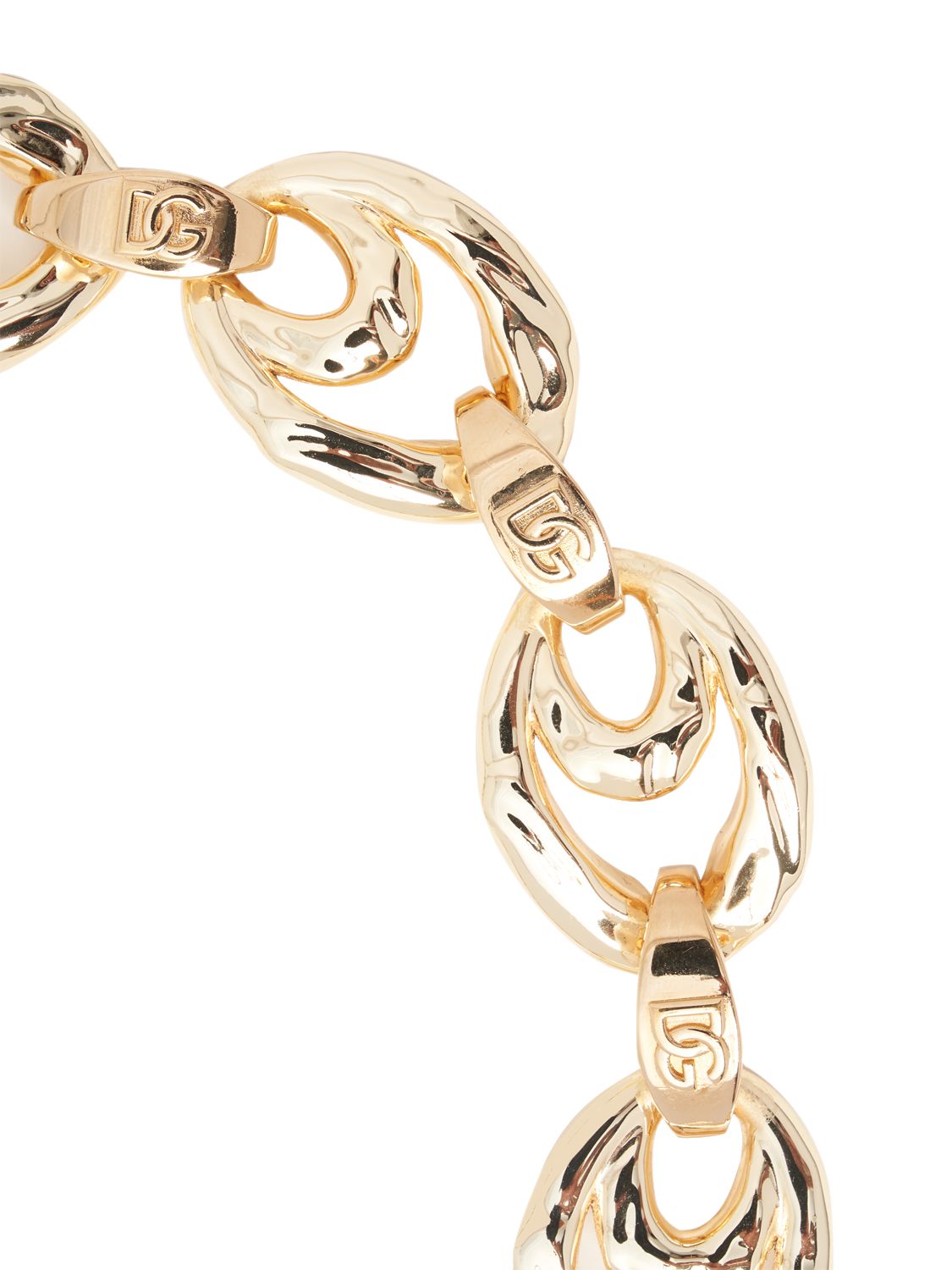 Shop Dolce & Gabbana Dg Chunky Chain Collar Necklace In Gold