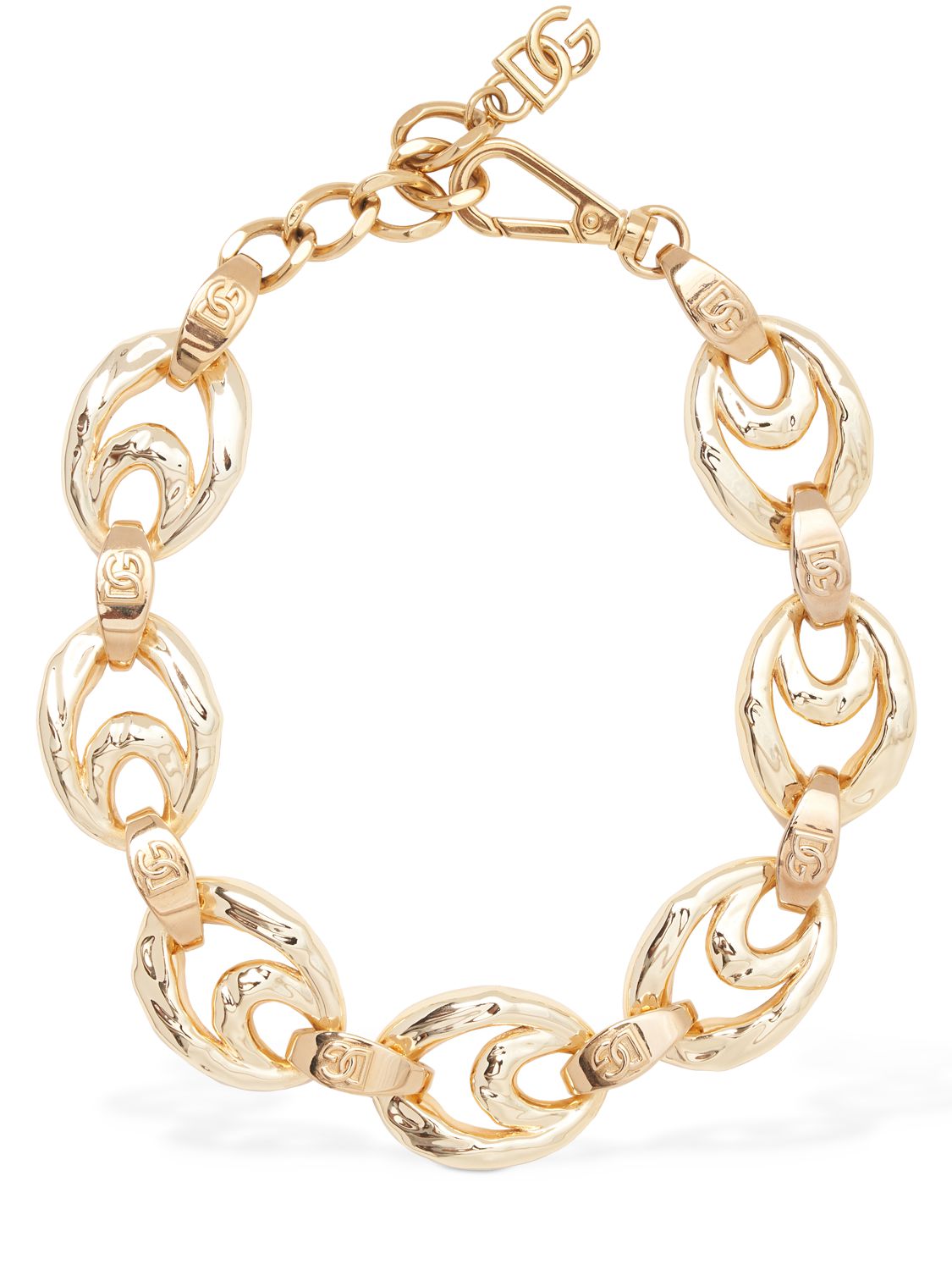 Dolce & Gabbana Dg Chunky Chain Collar Necklace In Gold