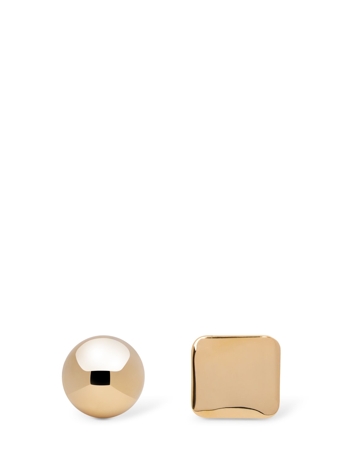 Jacquemus Les Rond Carre Stud Earrings In Gold