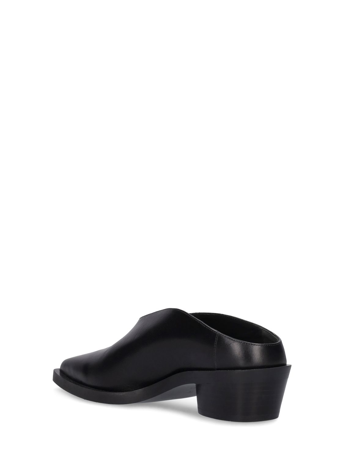 Shop Proenza Schouler 40mm Bronco Leather Mules In Black