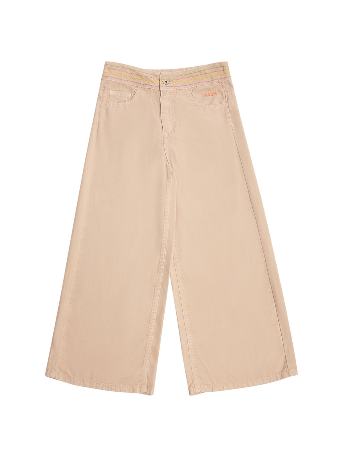 Msgm Kids' Washed Lyocell Pants In Beige