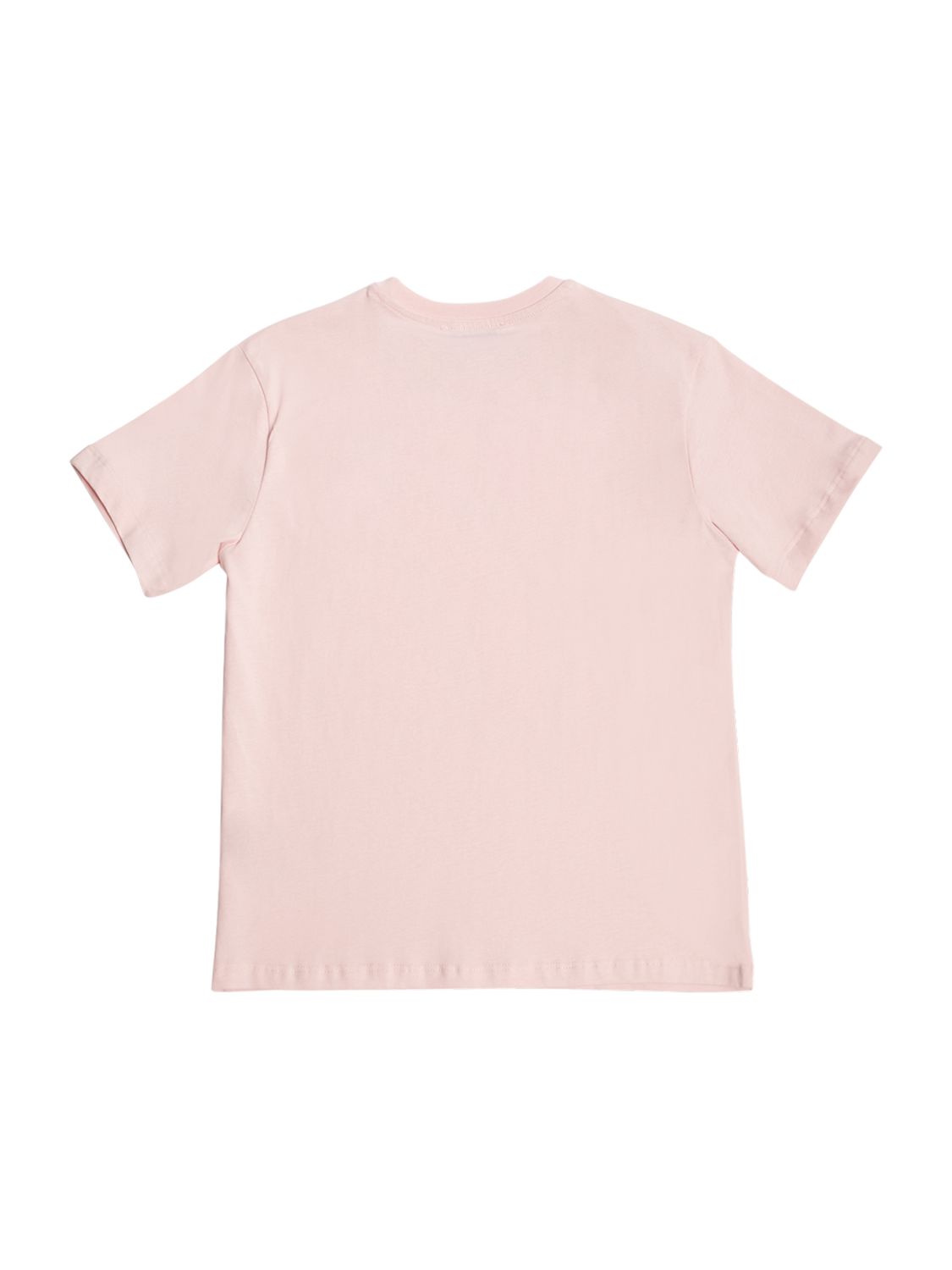 Shop Msgm Printed Cotton Jersey T-shirt In Pink