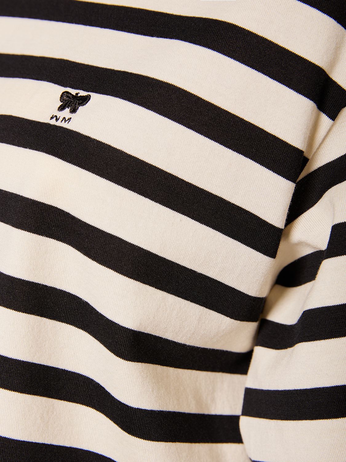 Shop Weekend Max Mara Deodara Striped Cotton Jersey T-shirt In Ivory,black