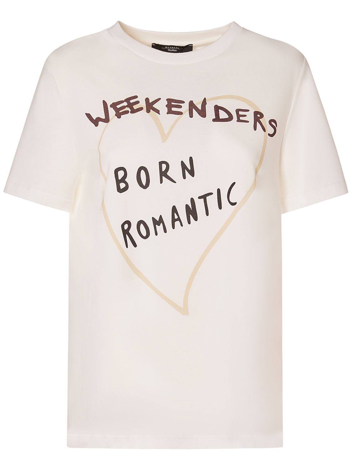Weekend Max Mara Nervi Printed Cotton Jersey T-shirt In Multi Ivory