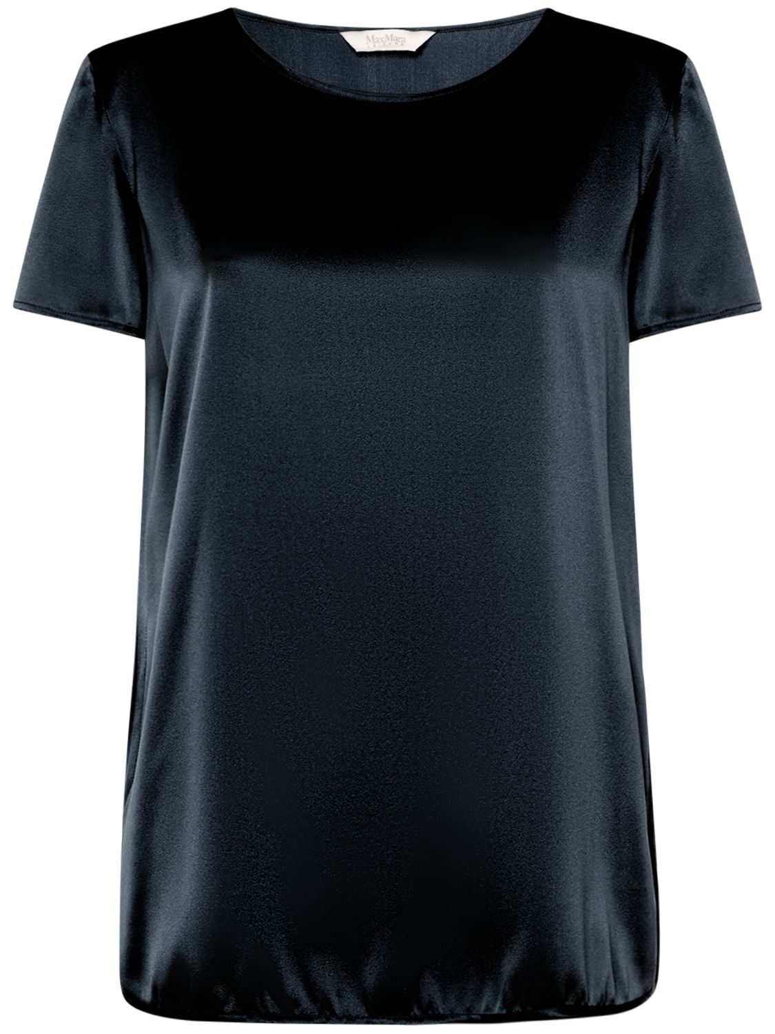 Max Mara Black Cortana T-shirt In Navy